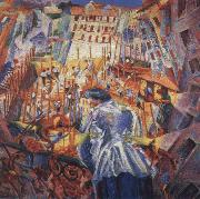 Umberto Boccioni THe Street Penetrates the House oil painting reproduction